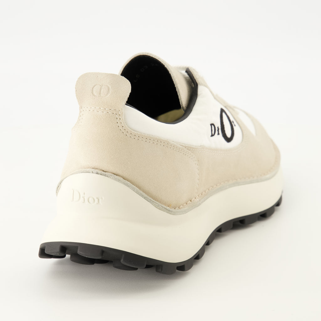Baskets 디올 스쿼시 베이지 스니커즈 스웨이드 송아지가죽 Dior Blanc Homme
