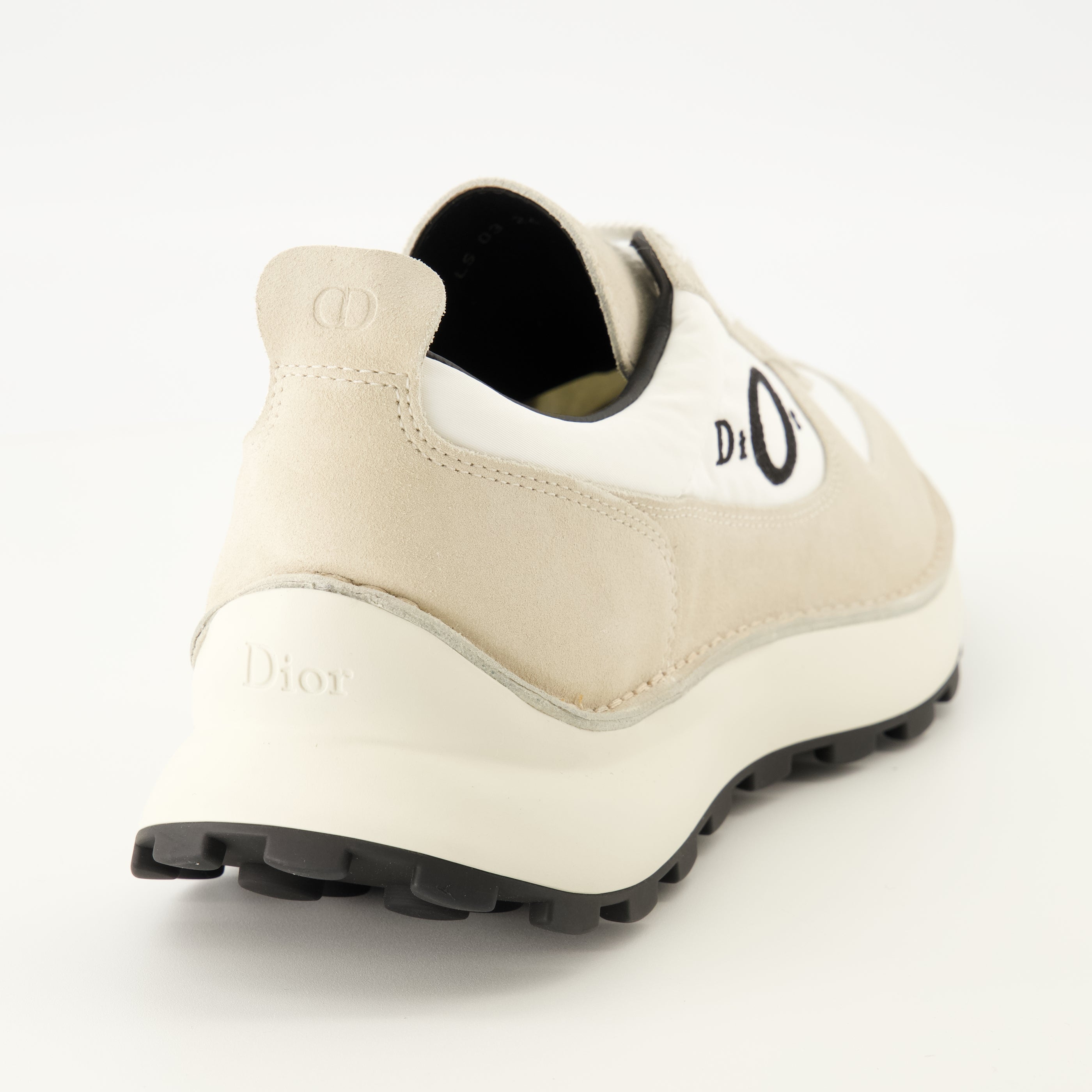 Baskets 디올 스쿼시 베이지 스니커즈 스웨이드 송아지가죽 Dior Blanc Homme