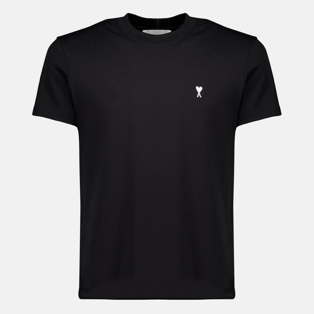 T-shirts 검은색 면 티셔츠 Ami PARIS Noir Homme