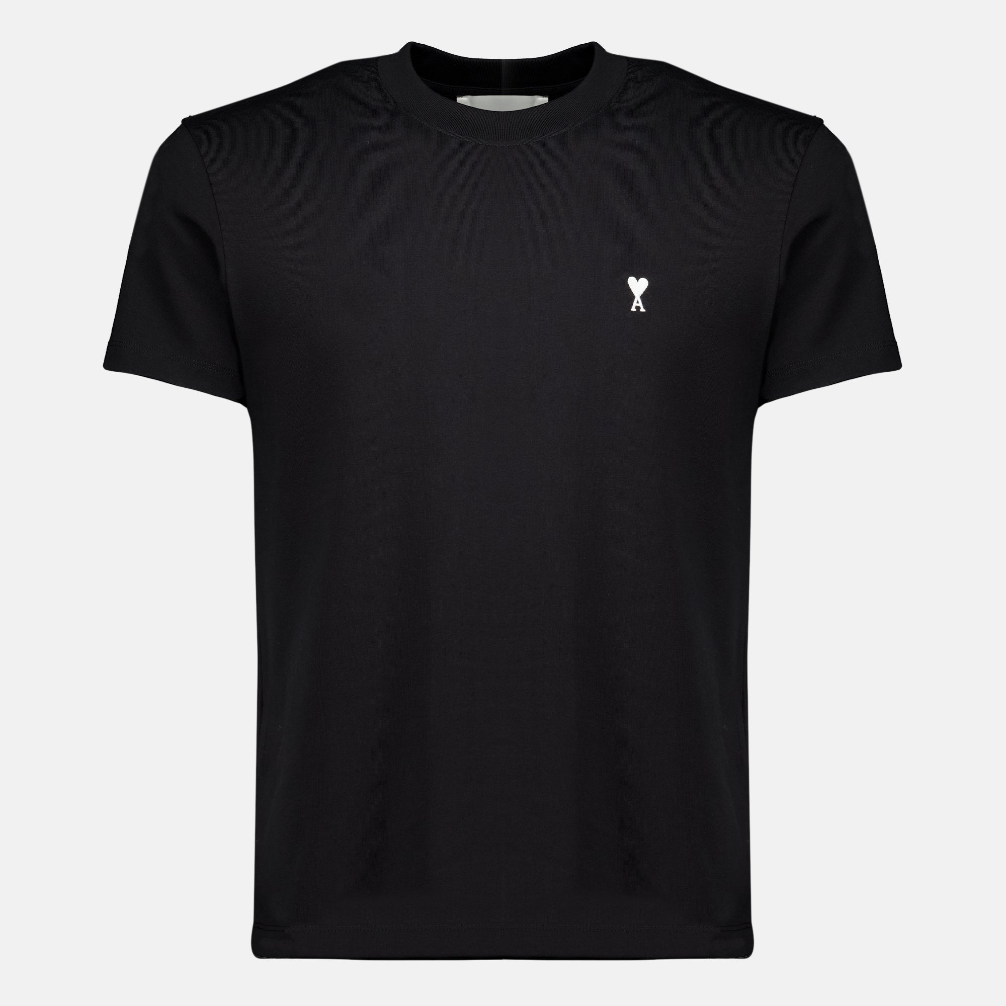 T-shirts 검은색 면 티셔츠 Ami PARIS Noir Homme