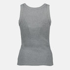 Imagen del top sin mangas gris de Miu Miu para mujer - Temporada Primavera-Verano 2026 - Vista Trasera
