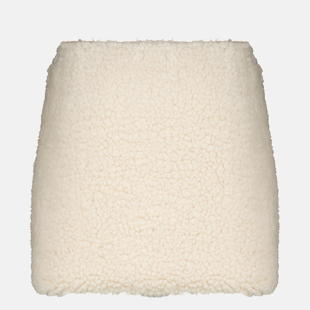 Jupes Minirock aus Teddy Moncler Beige Femme