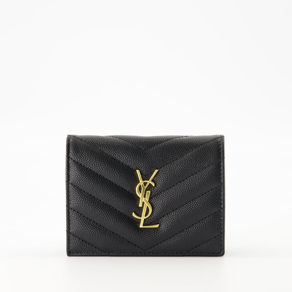Image of the Cassandre cardholder from Saint Laurent for Women - Autumn-Winter 2025 - Front View