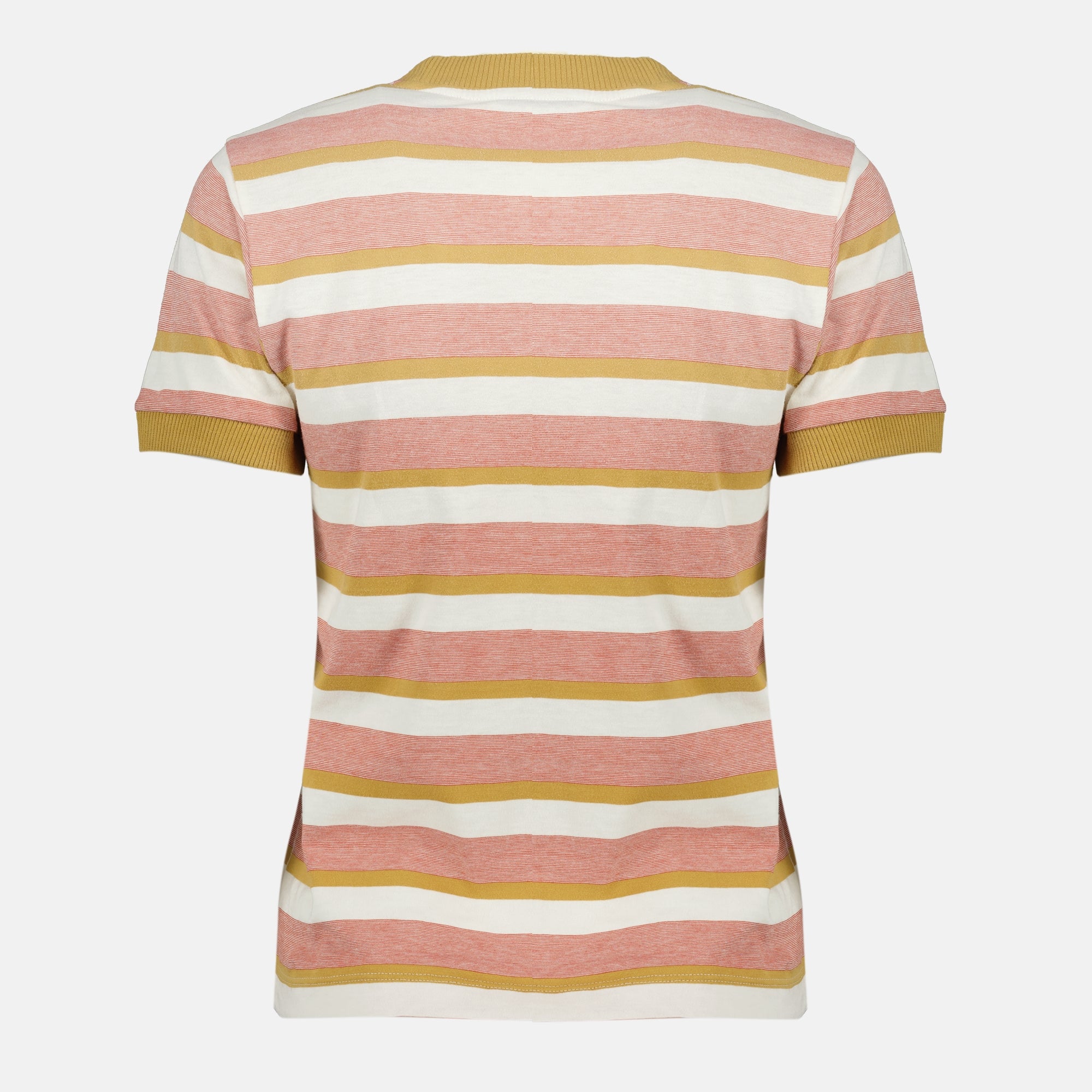 Image de l'article T-shirt à rayures rose de la marque Prada pour Femme - Saison Printemps-Été 2026 - Vue de Dos