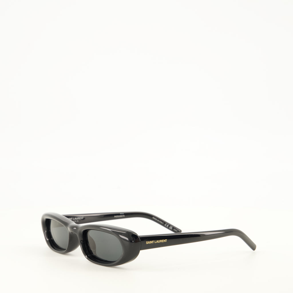 Lunettes SL 557 Shade Plump Black Sunglasses Saint Laurent Noir Unisexe