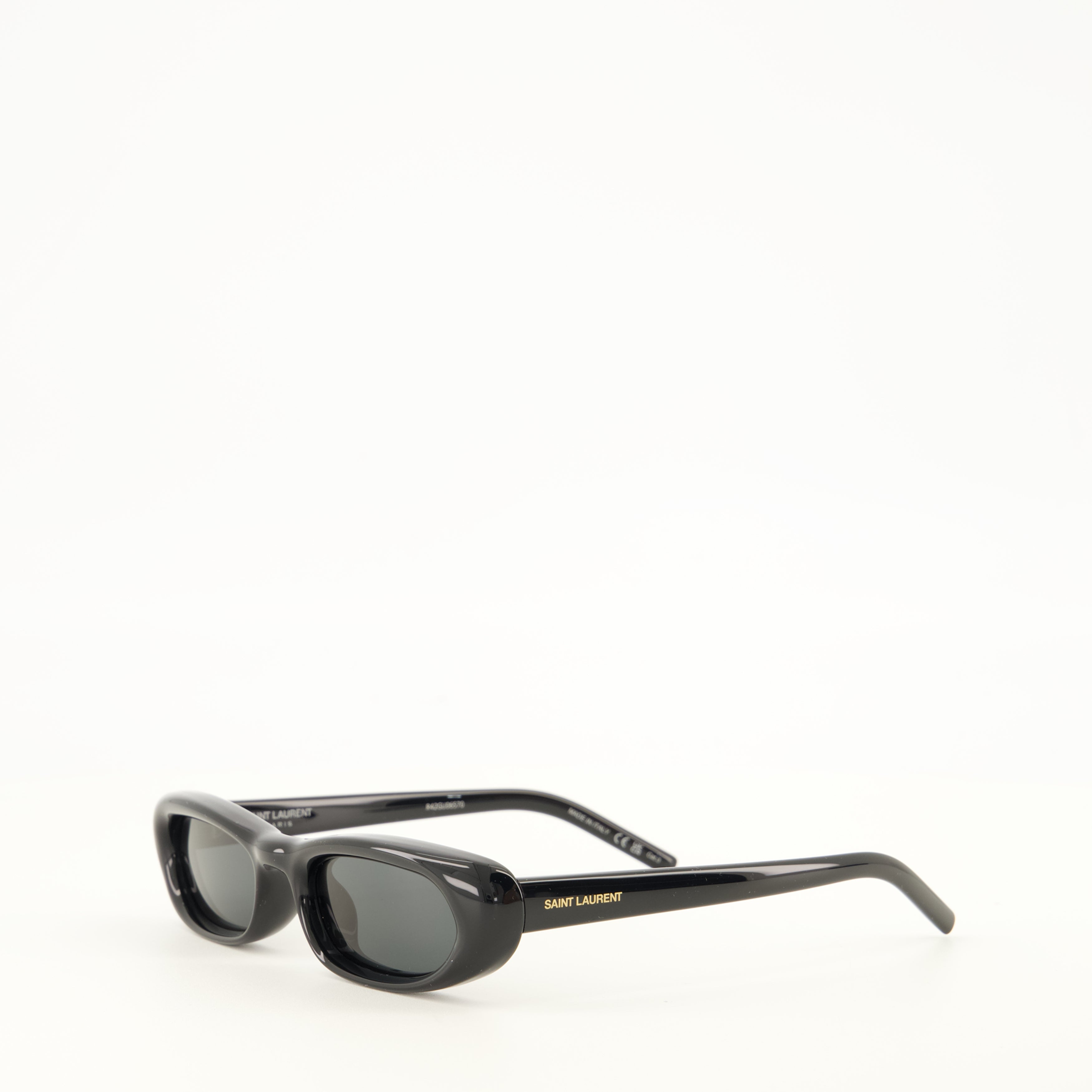 Lunettes SL 557 Shade Plump Black Sunglasses Saint Laurent Noir Unisexe