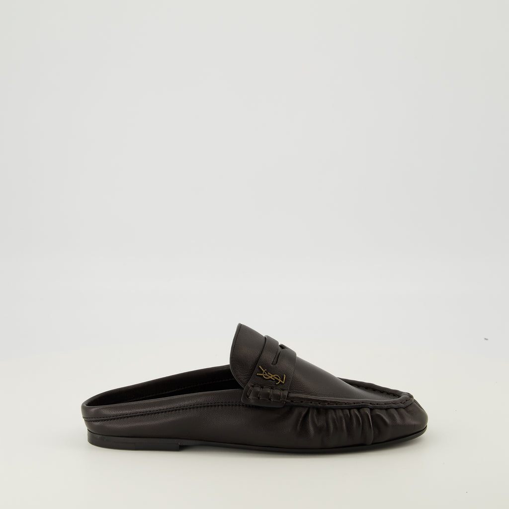 Image de l'article Mules Loafer noir de la marque Saint Laurent pour Femme - Saison Automne-Hiver 2025 - Vue latérale droite