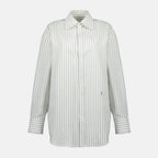 Hemden Gestreiftes Hemd Saint Laurent Weiß Femme