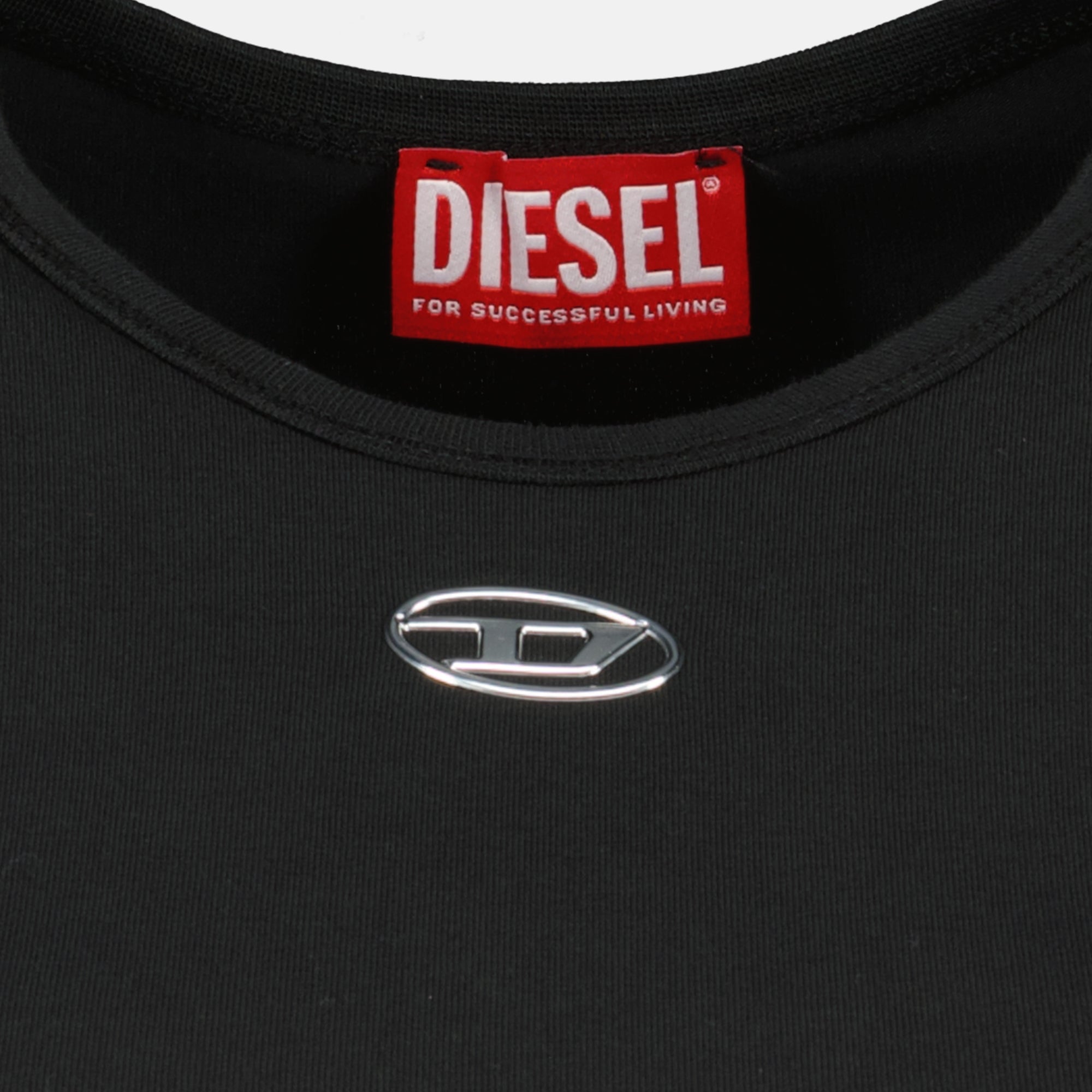 Bild des T-Shirts T-Uncutieslong-Od in Schwarz von der Marke Diesel für Frauen - Frühling-Sommer Saison 2026 - Detailansicht_2