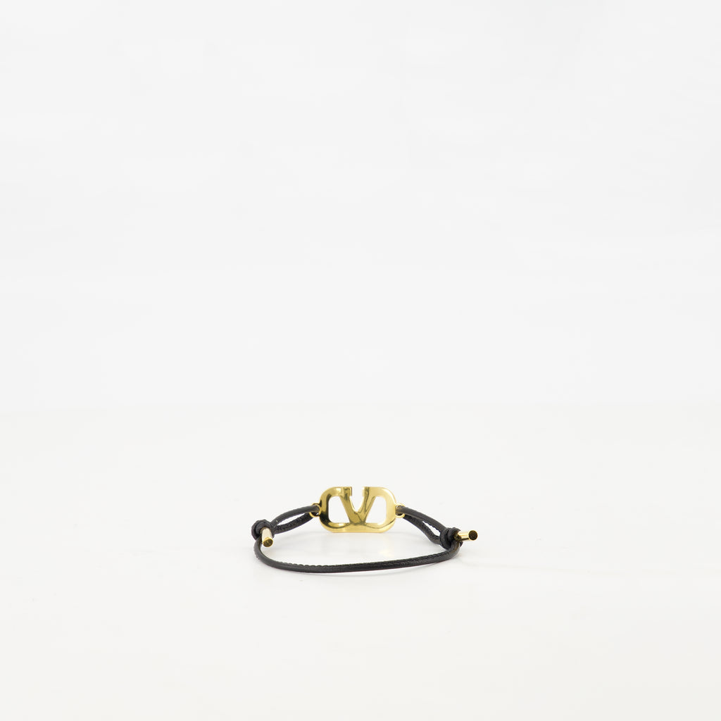 Bijoux Bracelet cordon VLogo Valentino Garavani Noir Femme