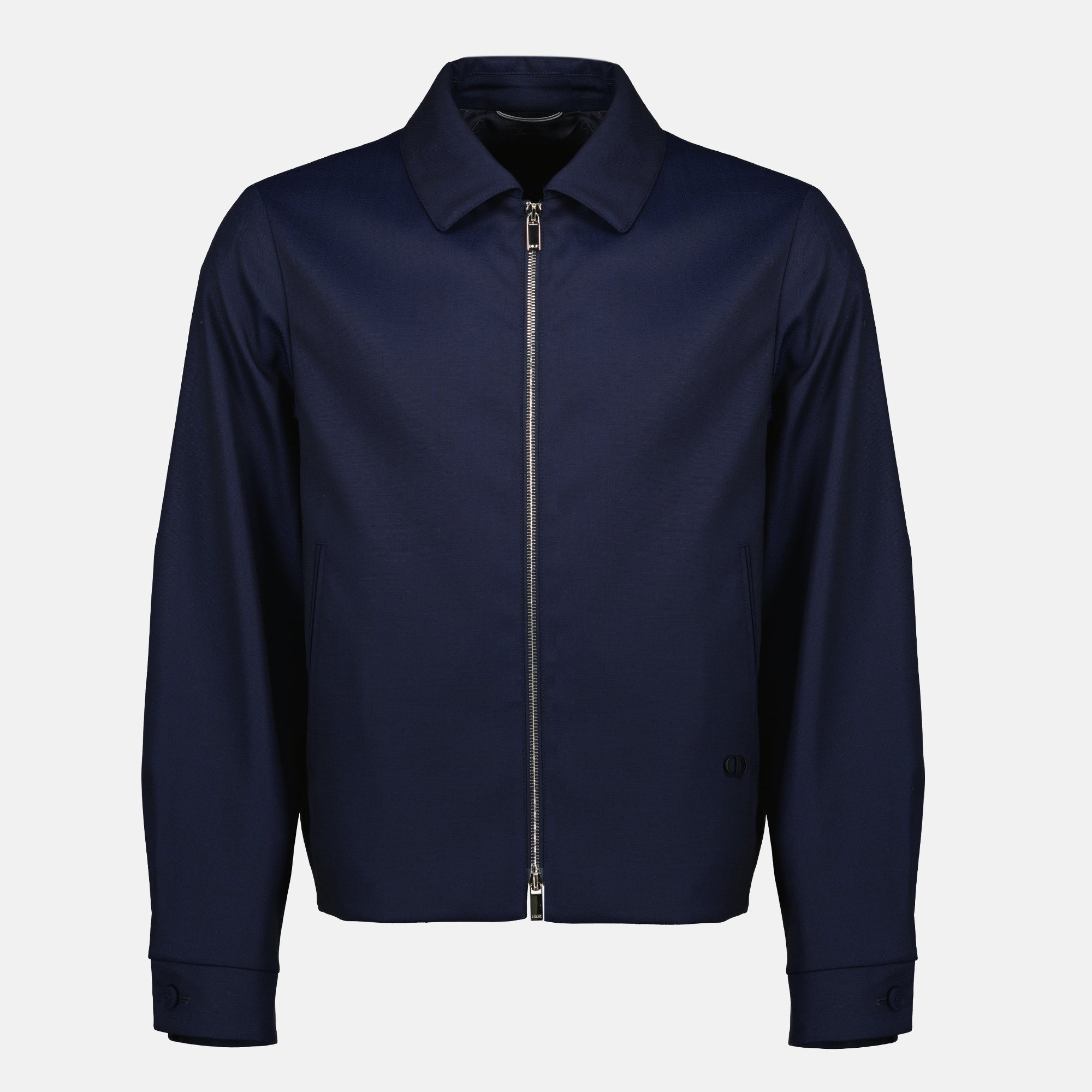 Image de l'article Veste zippée bleu marine de la marque Dior pour Homme - Saison Printemps-Été 2026 - Vue de Face