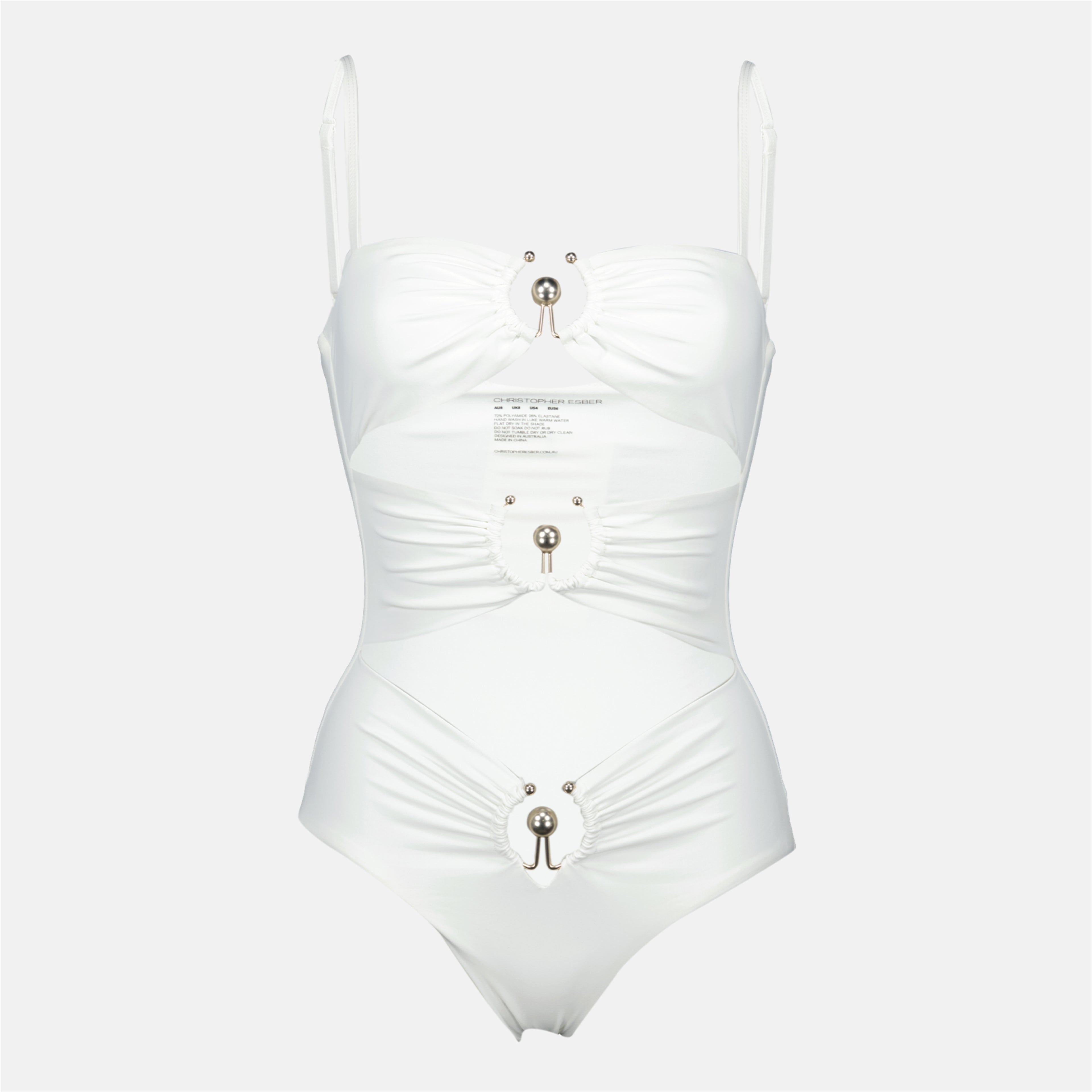 Beachwear Maillot une pièce Christopher Esber Blanc Femme
