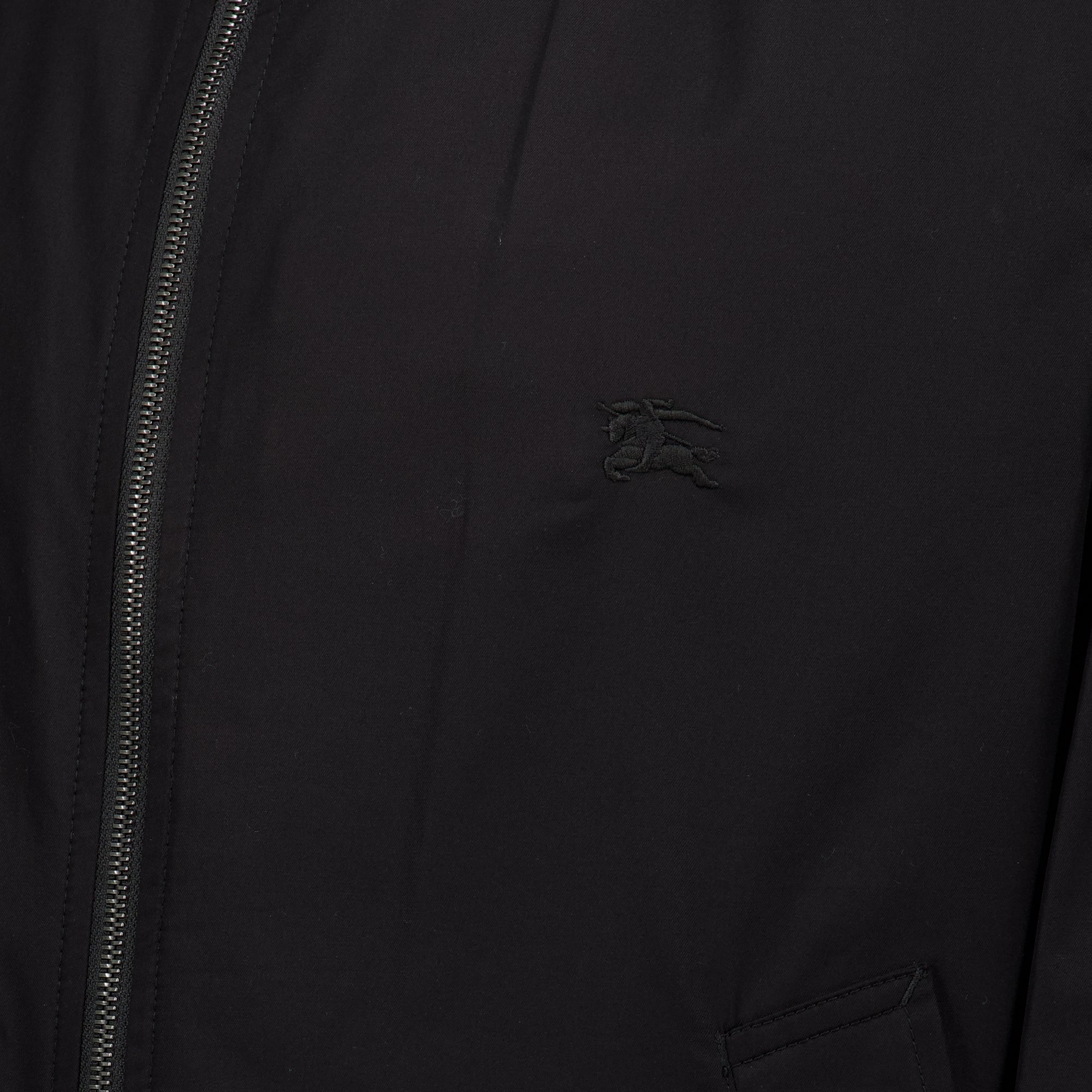 Vestes Black Zip Jacket Burberry Noir Homme