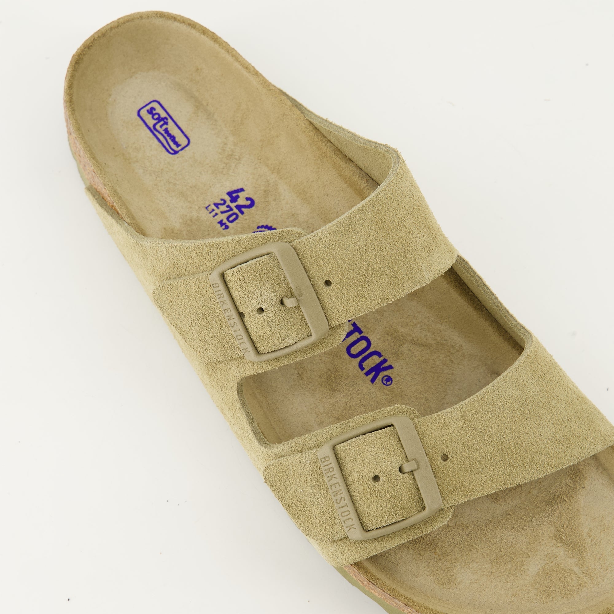 Chaussures ouvertes Claquettes Arizona Birkenstock Kaki Unisexe