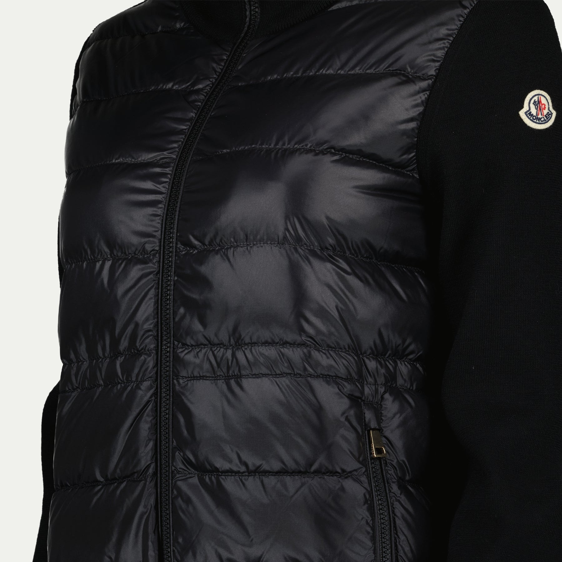 Vestes Veste bi-matière Moncler Noir Femme