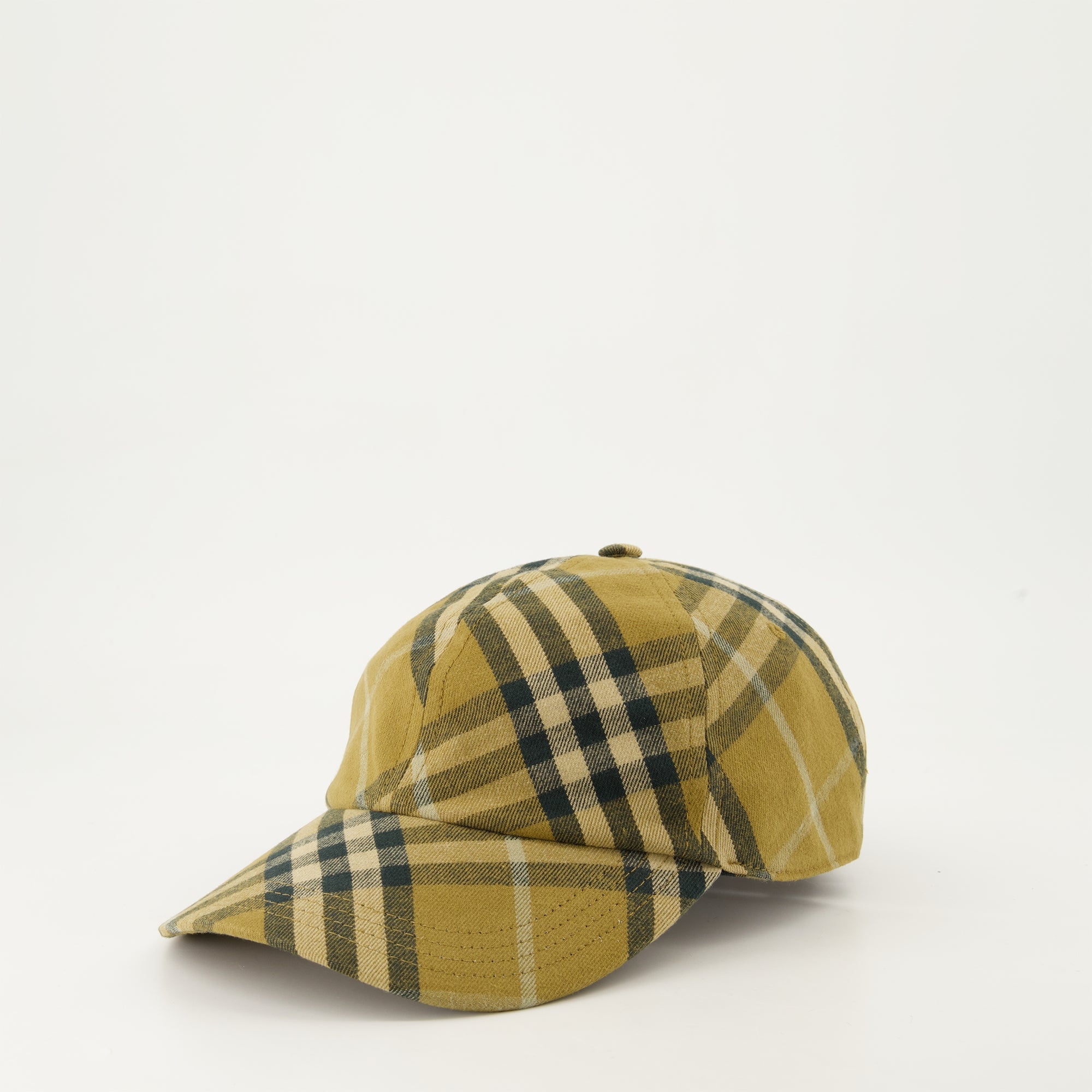 Hats, caps and beanies Check Cap Burberry Khaki Unisex