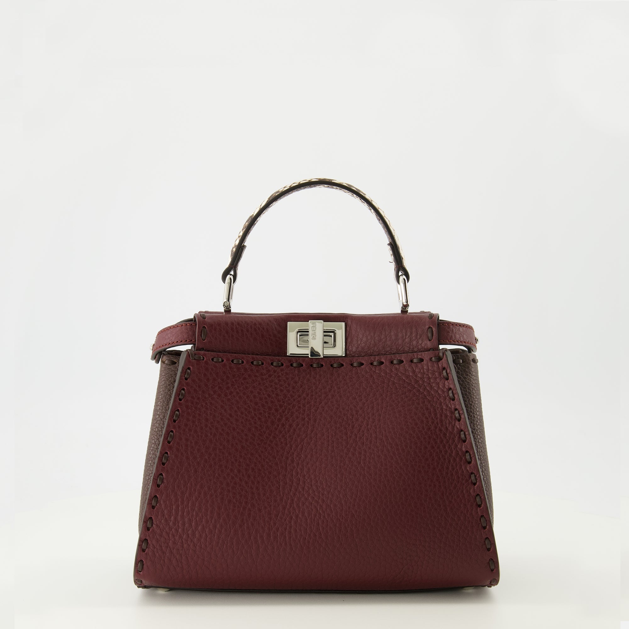 Sacs à main et épaule Mini Peekaboo bordeaux Fendi Bordeaux Femme