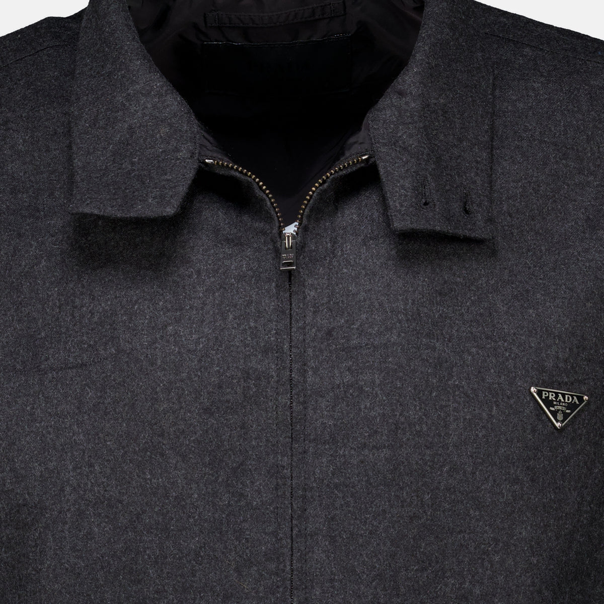 Chemises ウールジップジャケット Prada Gris Homme