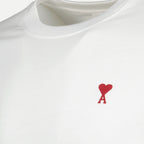 Camisetas T-Shirt de Manga Longa Ami PARIS Branco Unissex