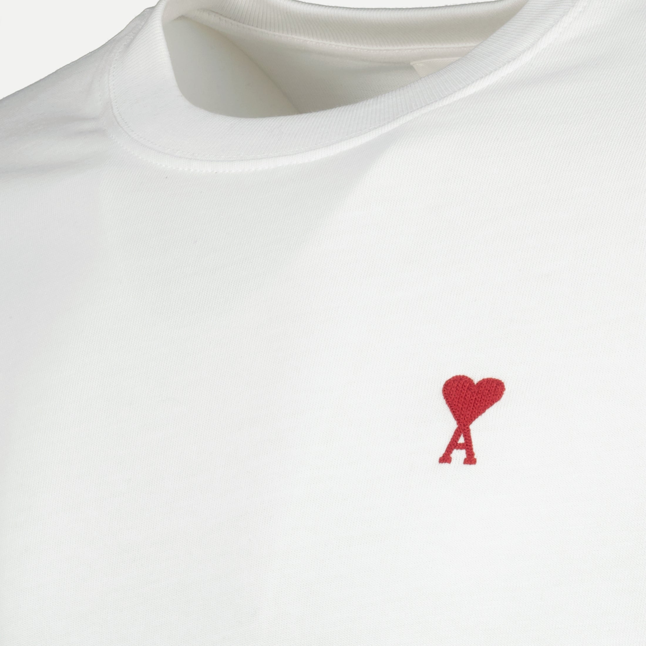 Camisetas T-Shirt de Manga Longa Ami PARIS Branco Unissex