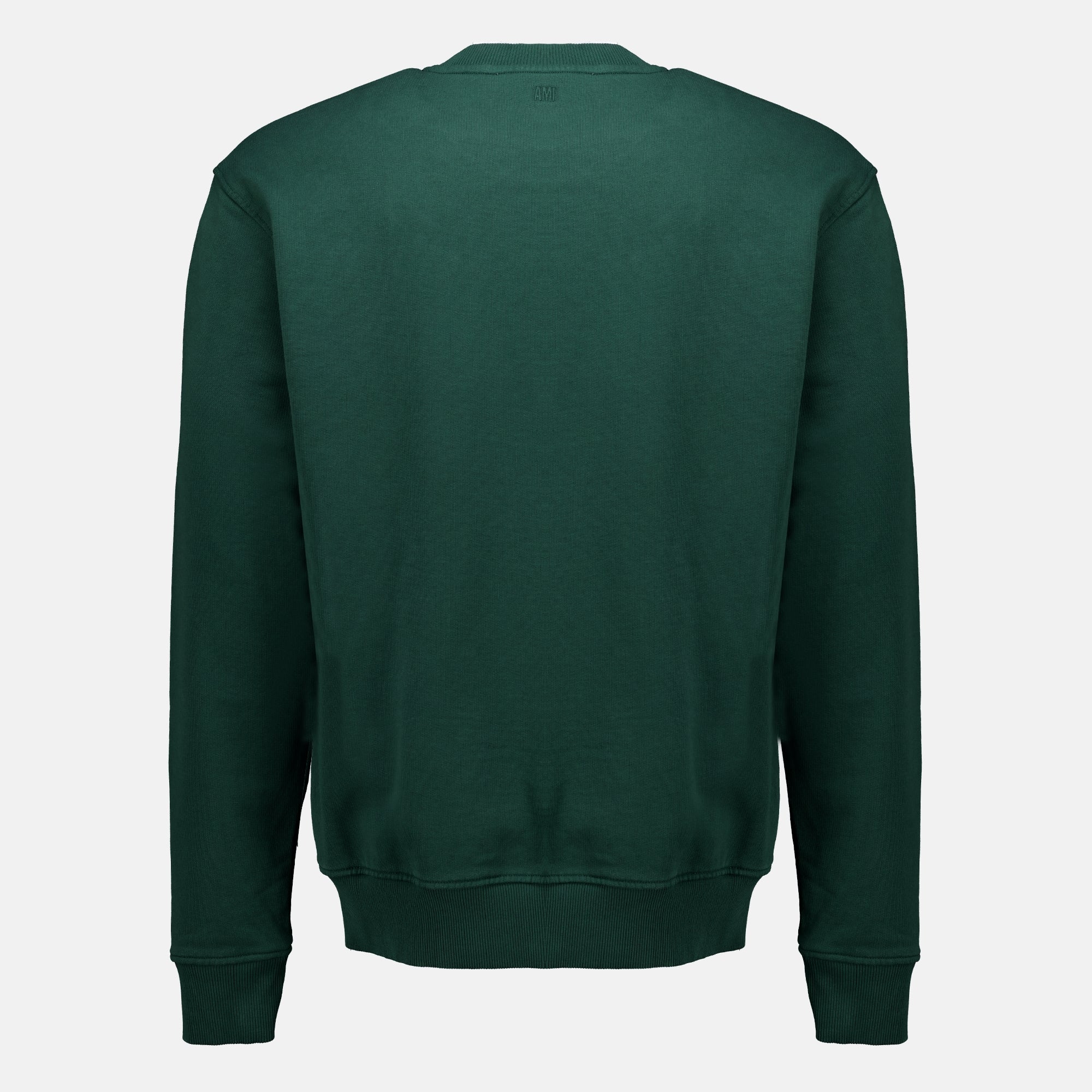 Sweatshirts Green Cotton Sweatshirt Ami PARIS Vert Homme