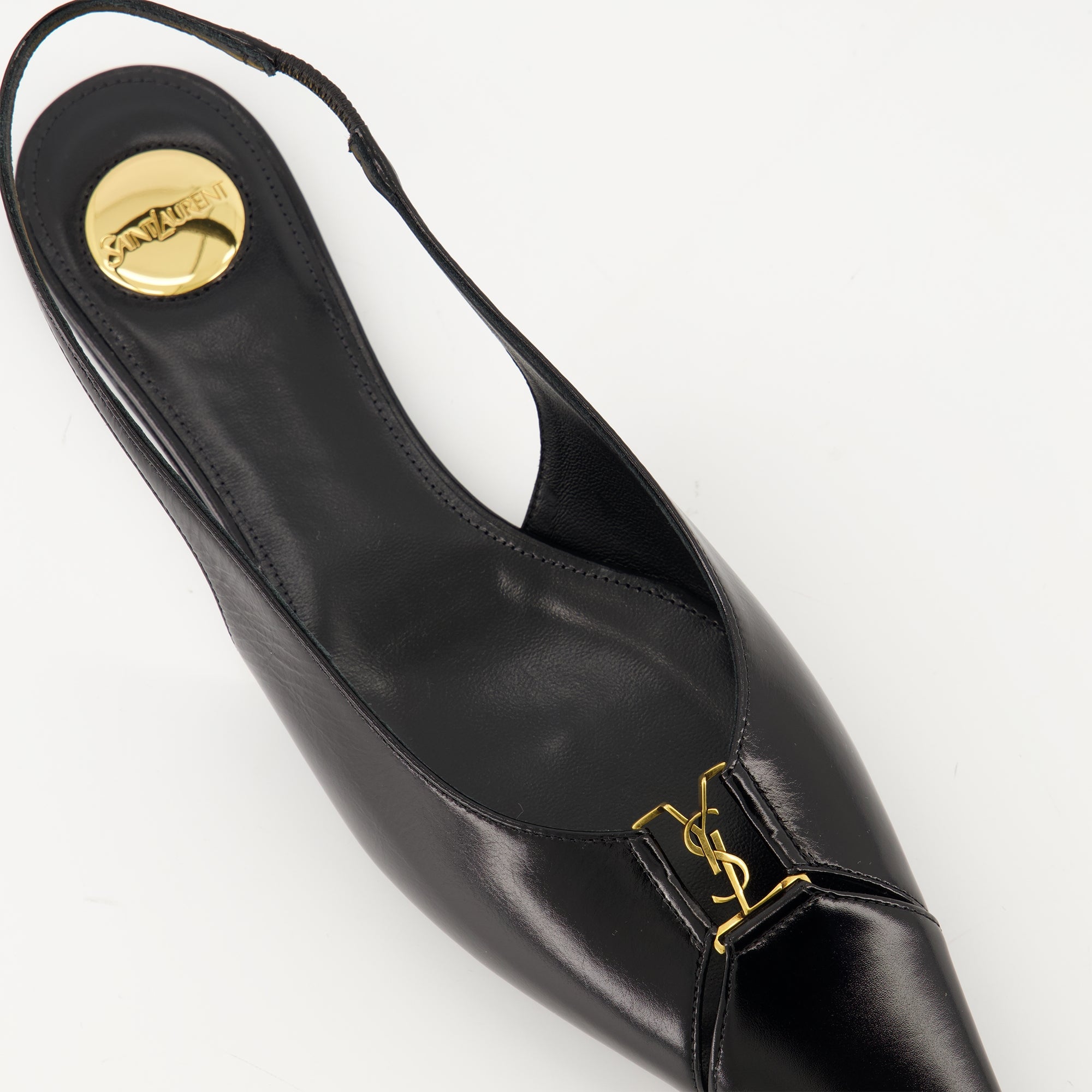 Image de l'article Ballerines babylone Slingbacks de la marque Saint Laurent pour Femme - Saison Automne-Hiver 2025 - Vue détaillée de haut