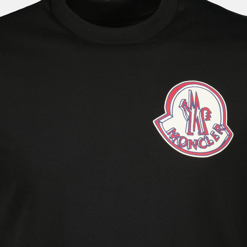 Image de l'article T-shirt à logo noir de la marque Moncler pour Homme - Saison Printemps-Été 2026 - Vue détaillée_2