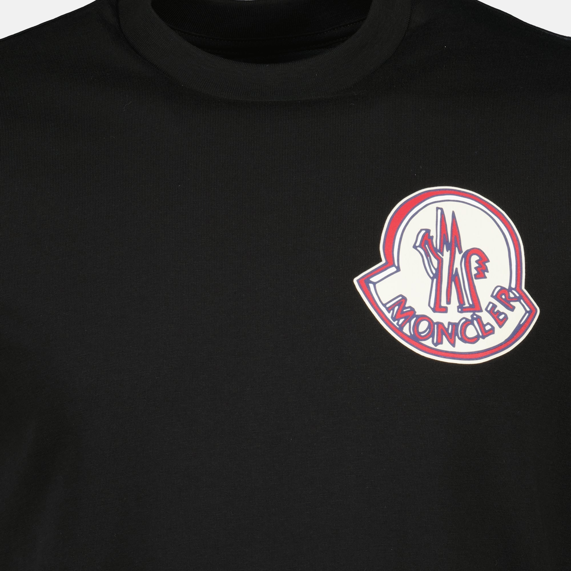 Image de l'article T-shirt à logo noir de la marque Moncler pour Homme - Saison Printemps-Été 2026 - Vue détaillée_2