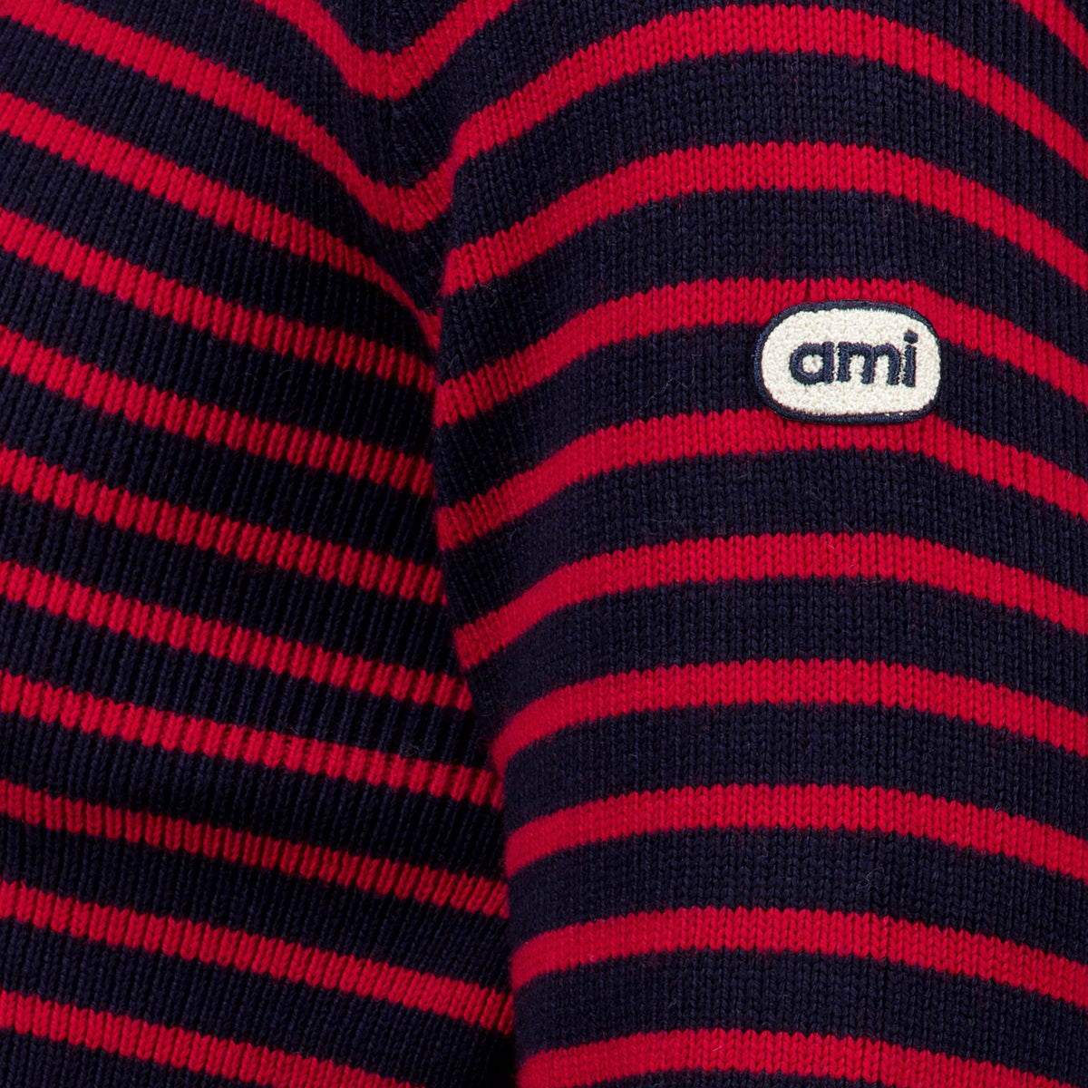 Sweatshirts Pull marinière rouge en laine Ami PARIS Rouge Unisexe
