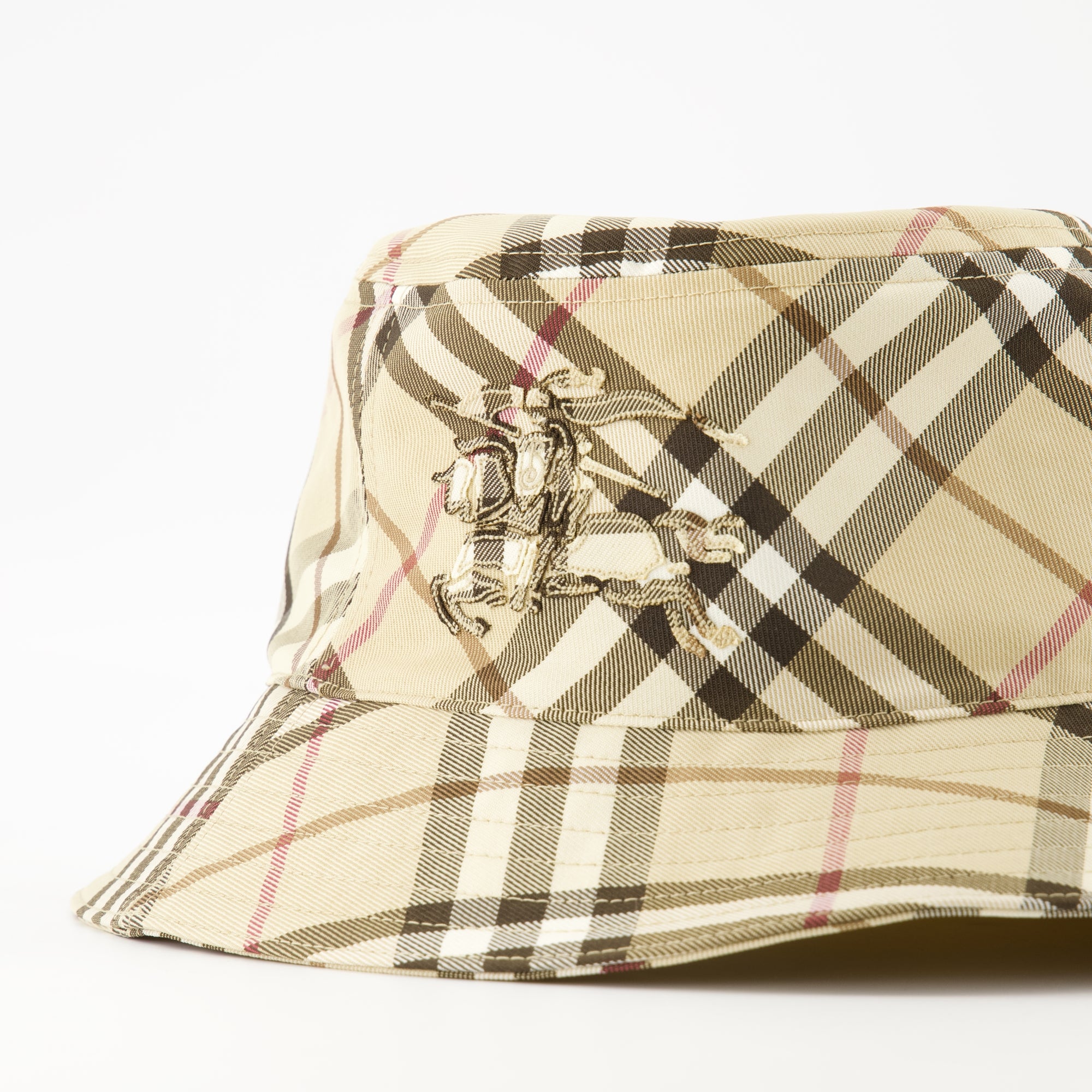 Hats, caps and beanies Bob Check Burberry Beige Unisex