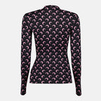 Imagen del top de jersey moon negro y rosa de la marca Marine Serre para Mujer - Temporada Otoño-Invierno 2025 - Vista Trasera