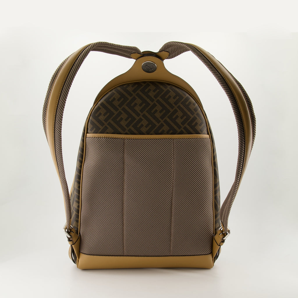Backpacks Chiodo Diagonal Backpack Fendi Brown Homme