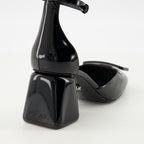Heels Patented Leather Pumps Versace Black Femme