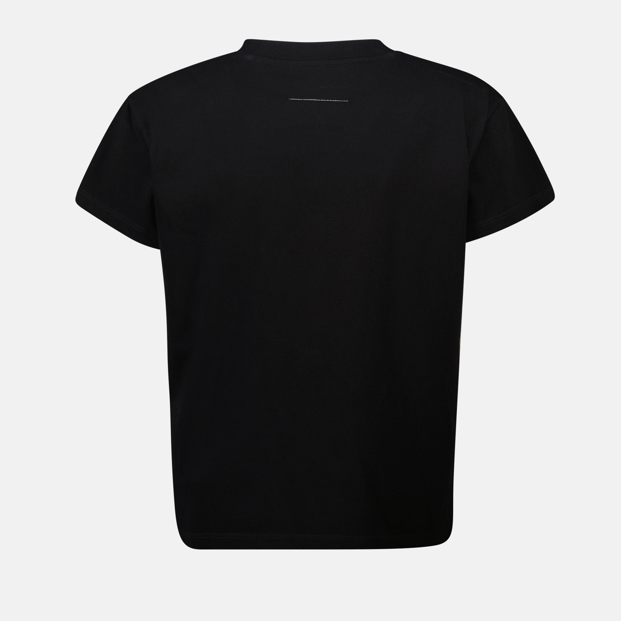 Camisetas Camiseta Numérica con Flecos Mm6 Negro Femme