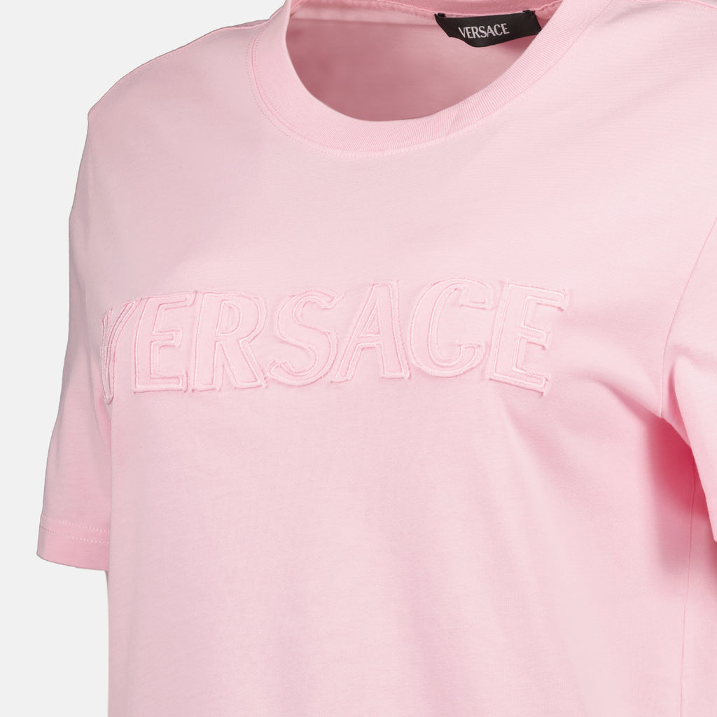 T-shirts Embroidered Logo T-Shirt Versace Pink Femme