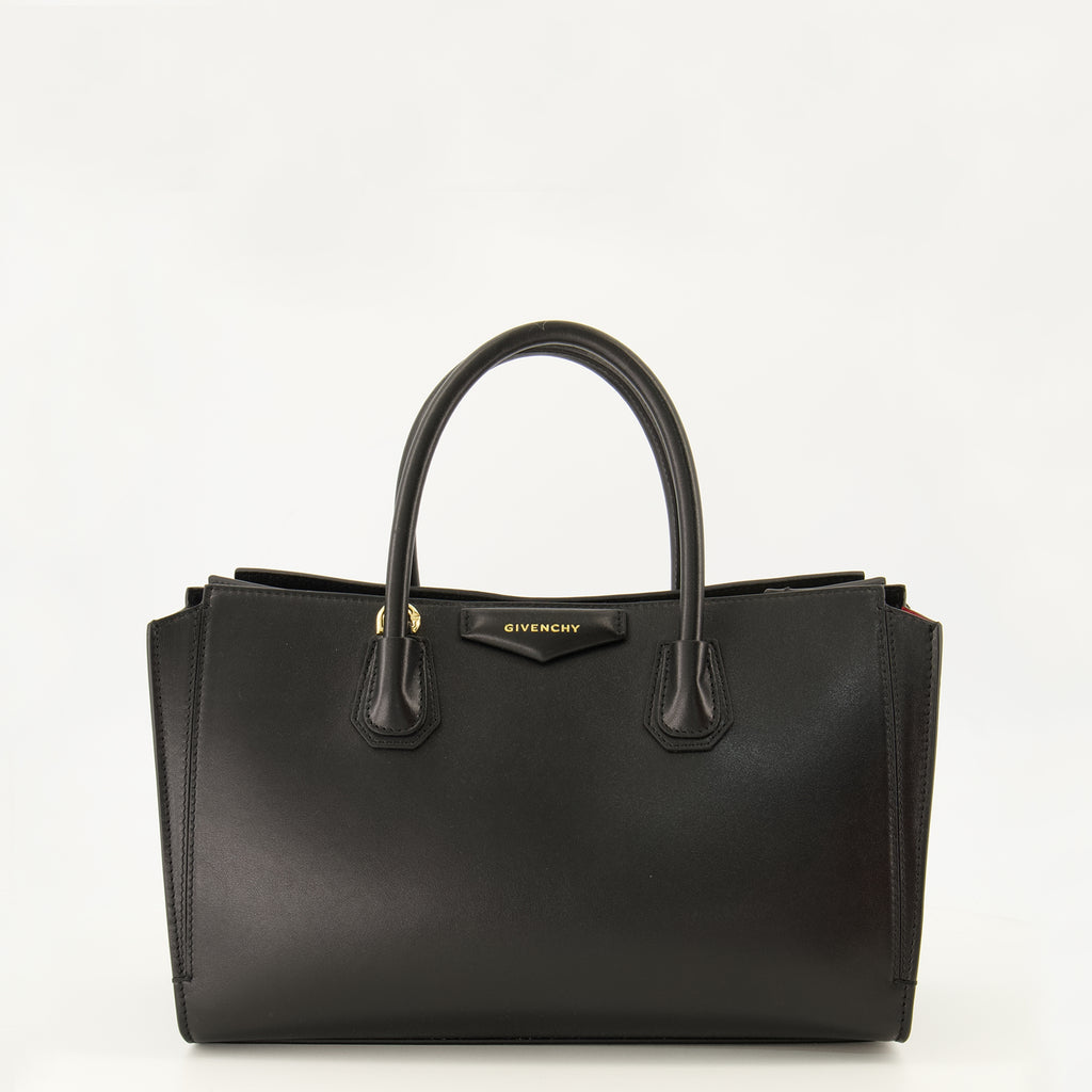 Sacs à main et épaule Antigona Catchall Kleine Schwarze Lederhandtasche Givenchy Noir Femme