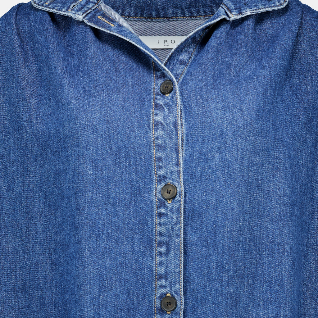 Tops Chemise fluide en denim bleu Iro Bleu foncé Femme