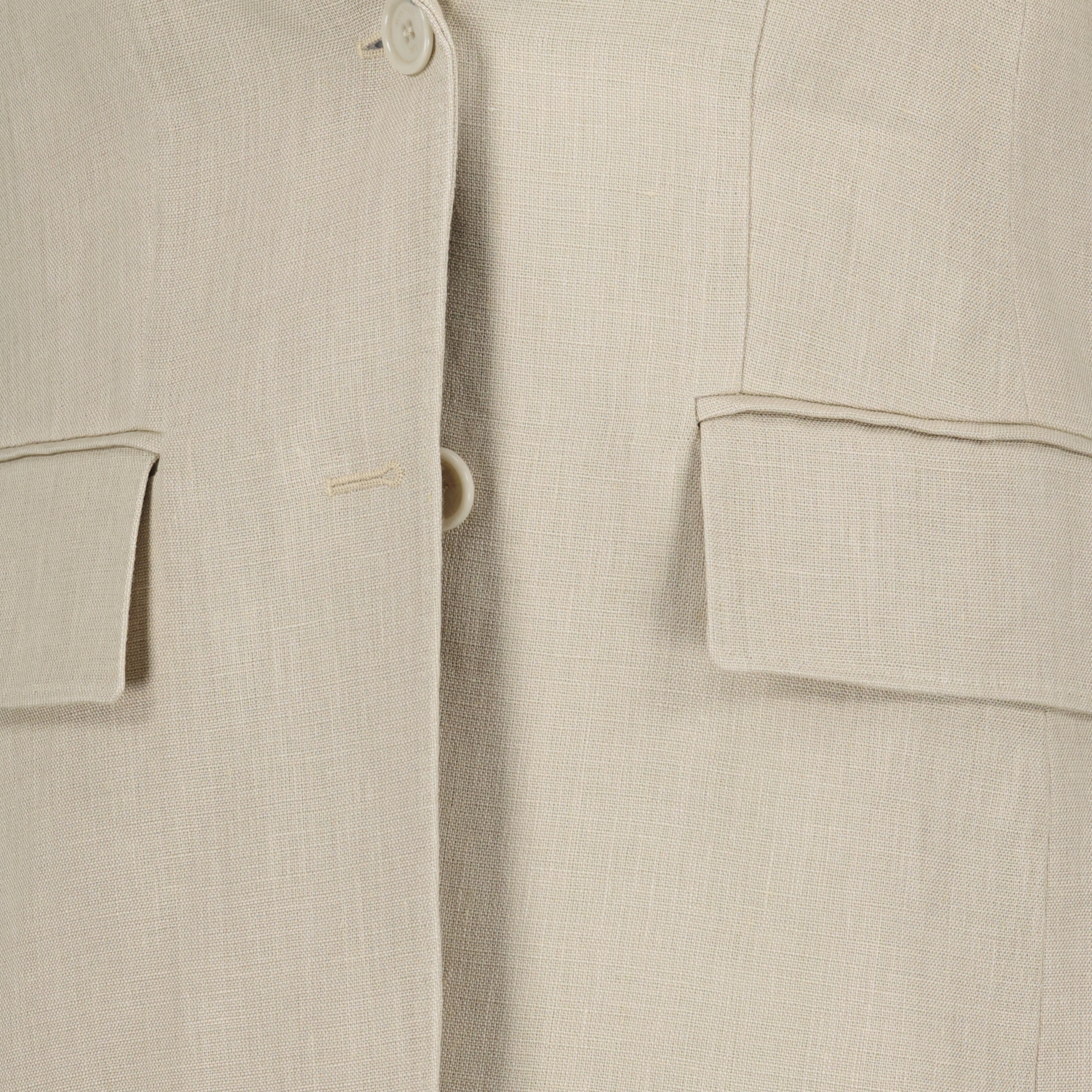 Vestes Veste sans manches beige en lin avec volants Max Mara Beige Femme