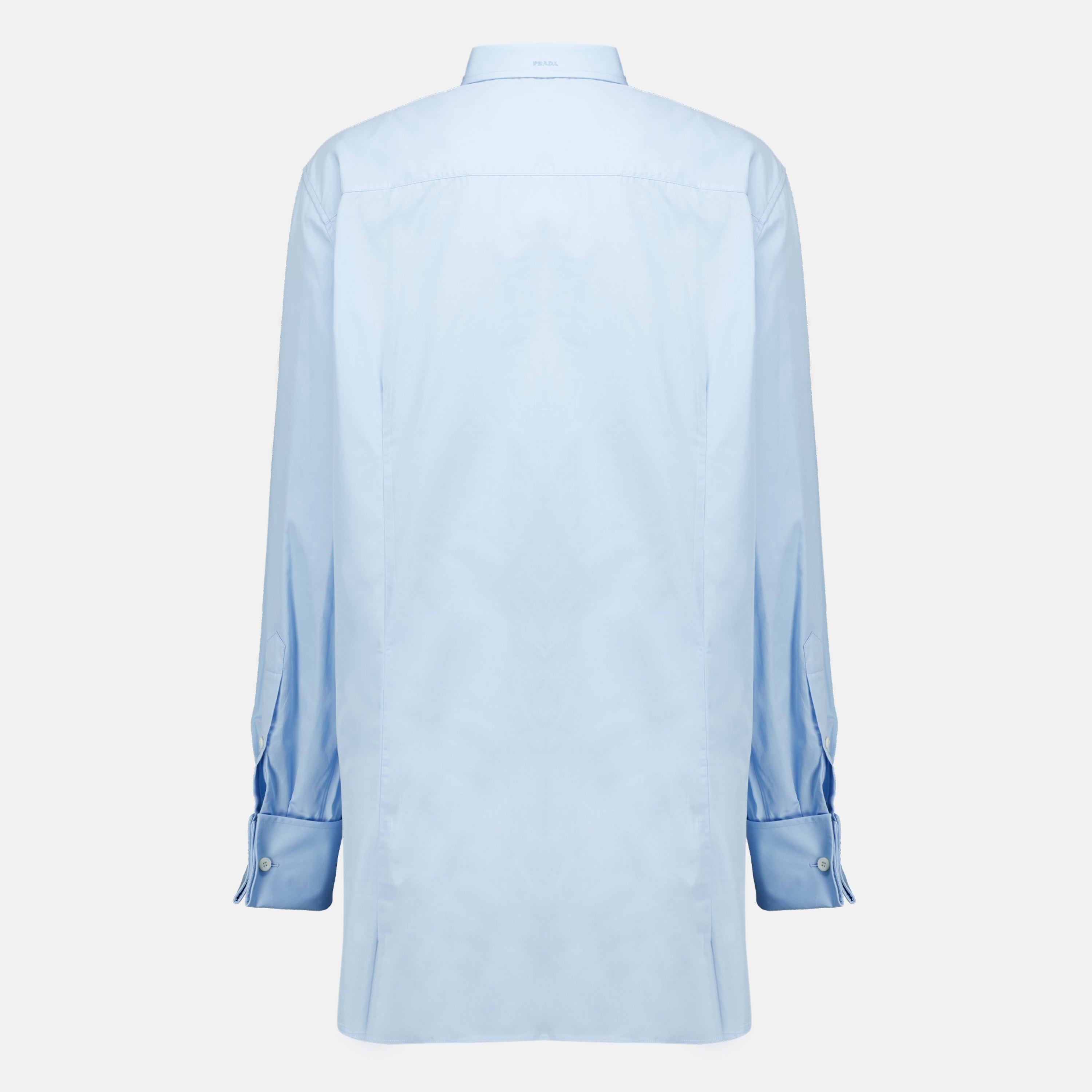 Chemises Camicia Popeline Blu OverSize Prada Bleu Femme