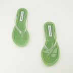 Imagen de las sandalias Jo verdes de PVC de la marca Christopher Esber para Mujer - Temporada Primavera-Verano 2026 - Vista superior del par de zapatos