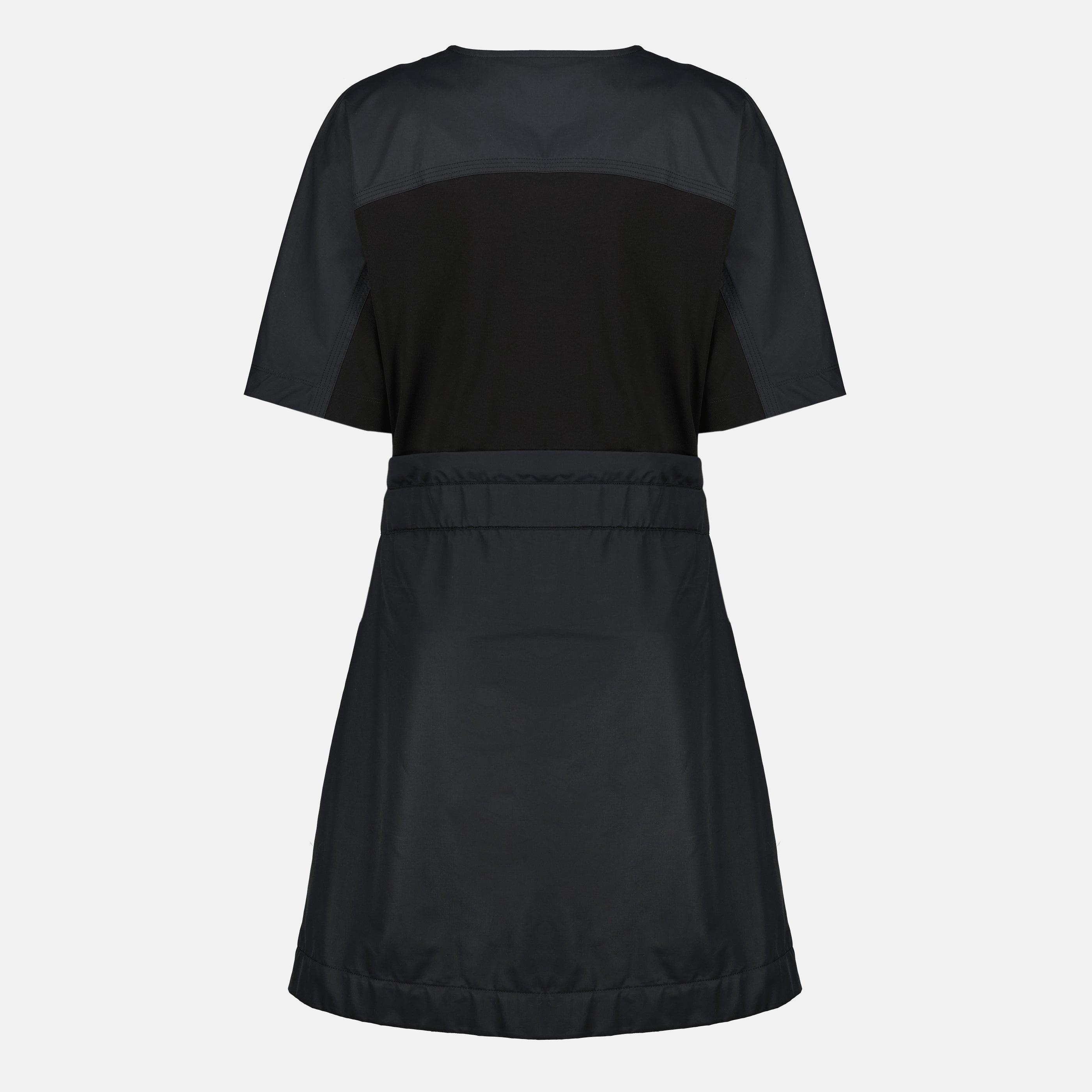 Robes Robe mini ceinturée en coton noir Moncler Noir Femme