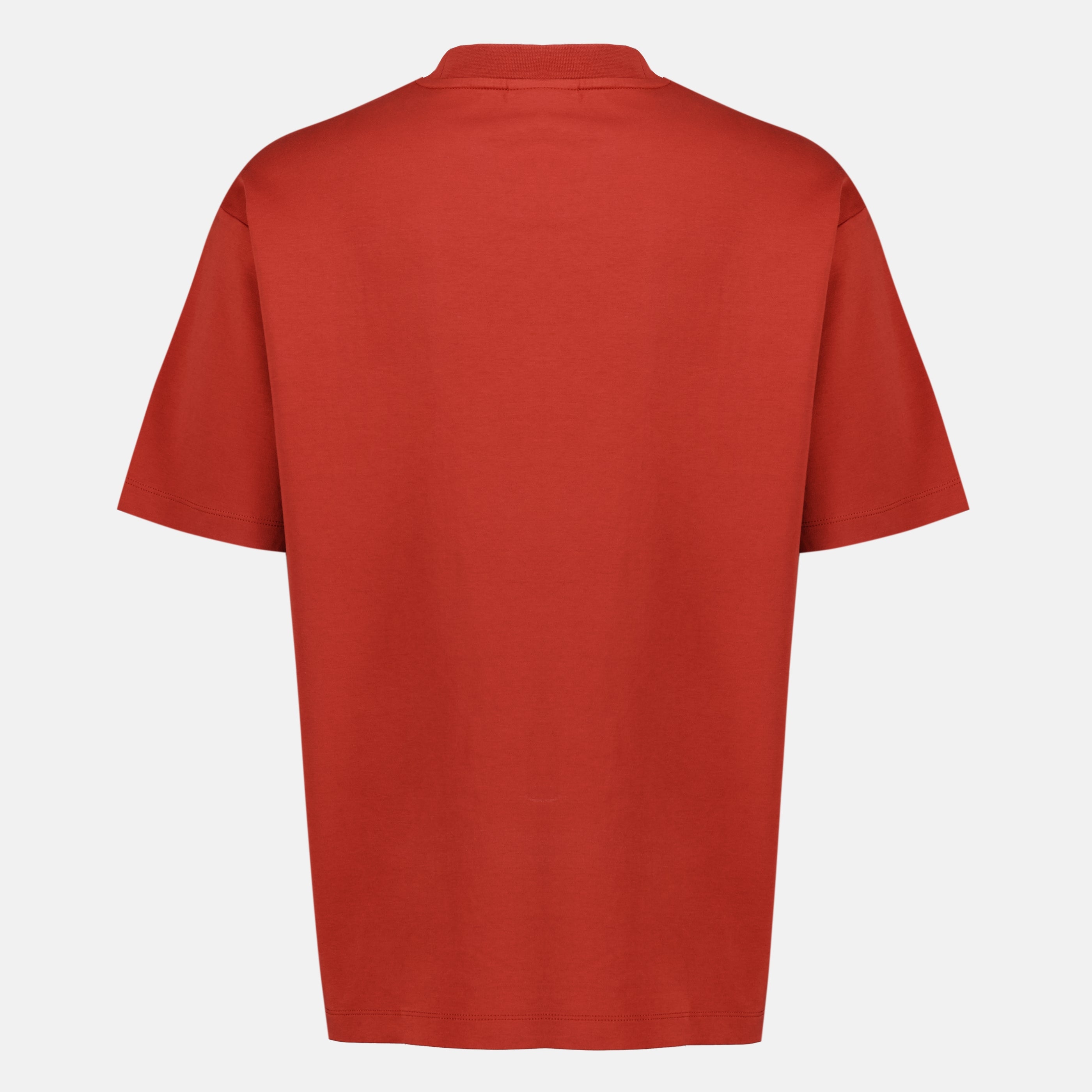 男性用ブランドDrole De Monsieurの赤いスローガンTシャツの記事画像 - 2026年春夏 - 背面ビュー