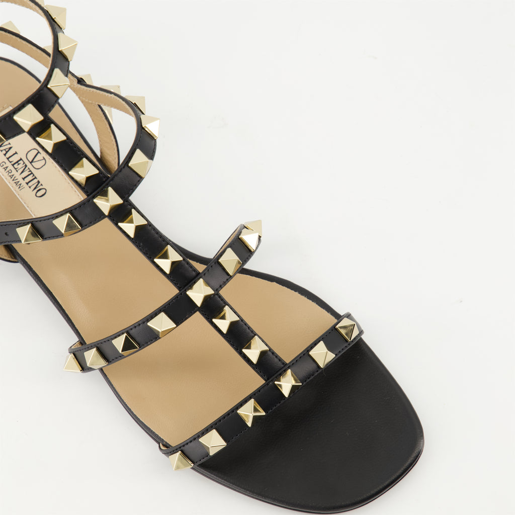 Zapatos abiertos Sandalias Rockstud Valentino Garavani Negro Femme