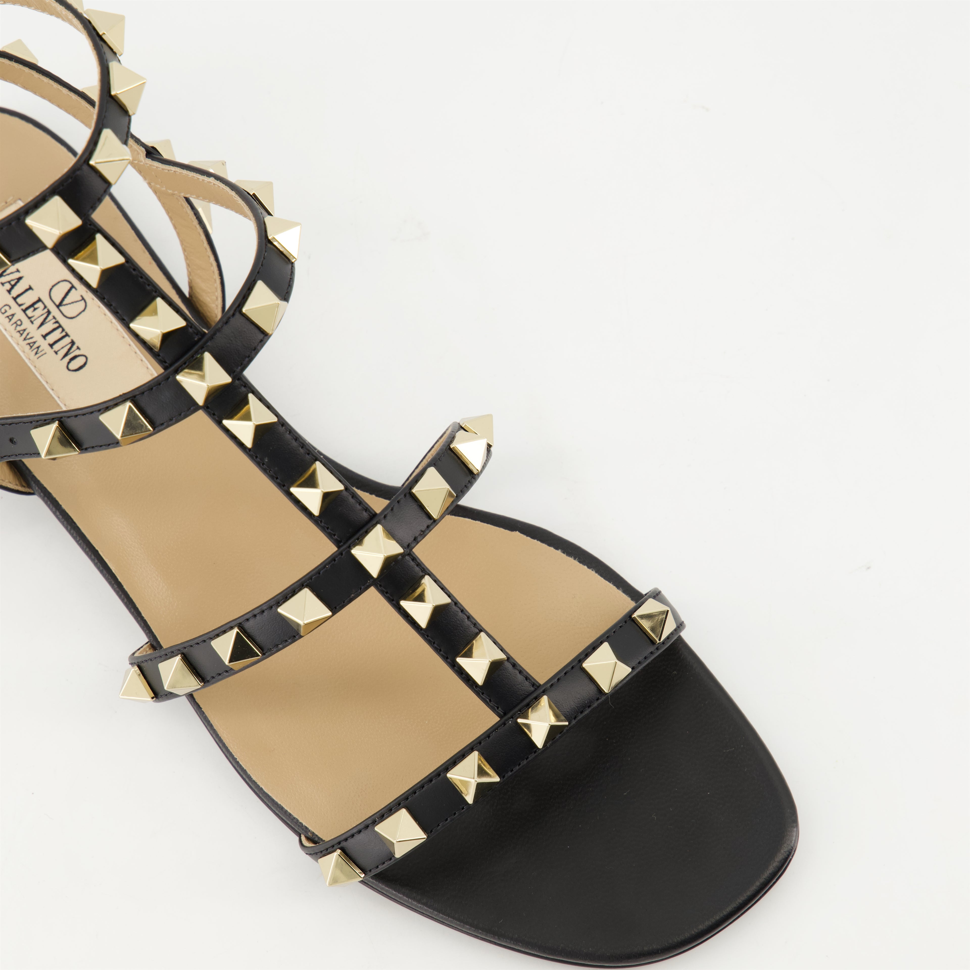 Zapatos abiertos Sandalias Rockstud Valentino Garavani Negro Femme