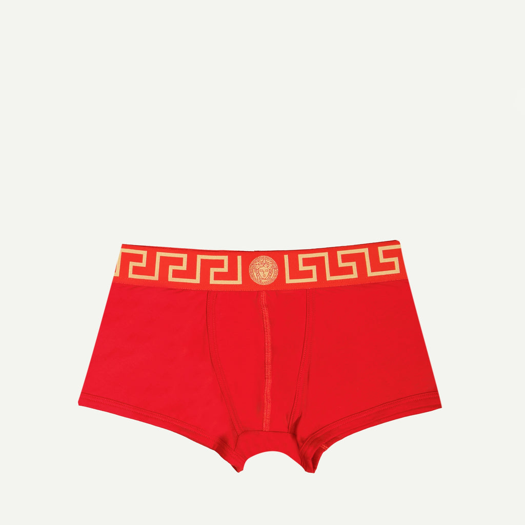 Underwear and homewear Boxer court Medusa Greca Versace Red Homme