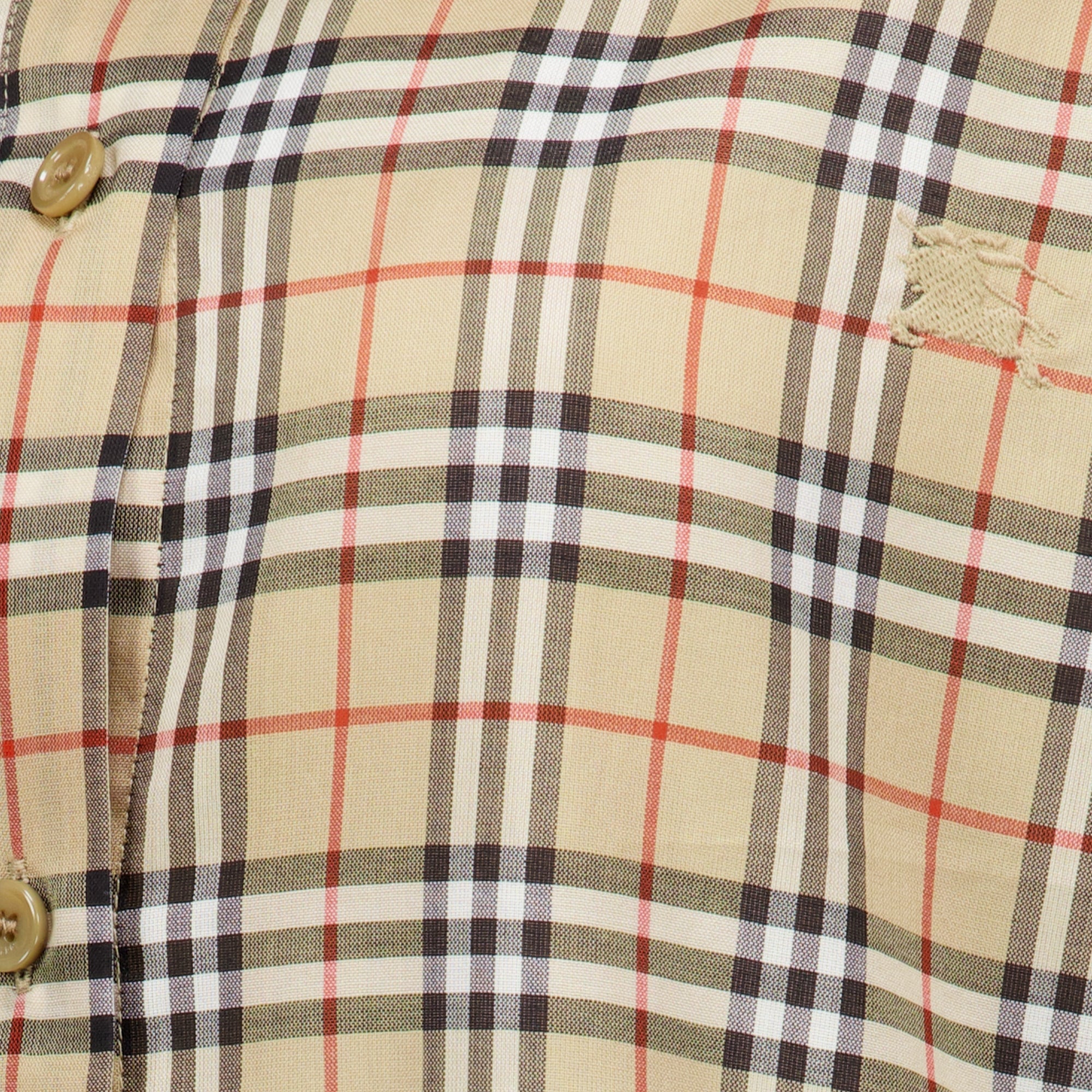 Chemises 체크 면 셔츠 Burberry Beige Femme
