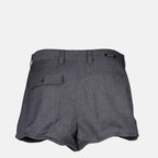 Imagem do short em satin cinza da marca Prada para Mulheres - Temporada Primavera-Verão 2026 - Vista Traseira