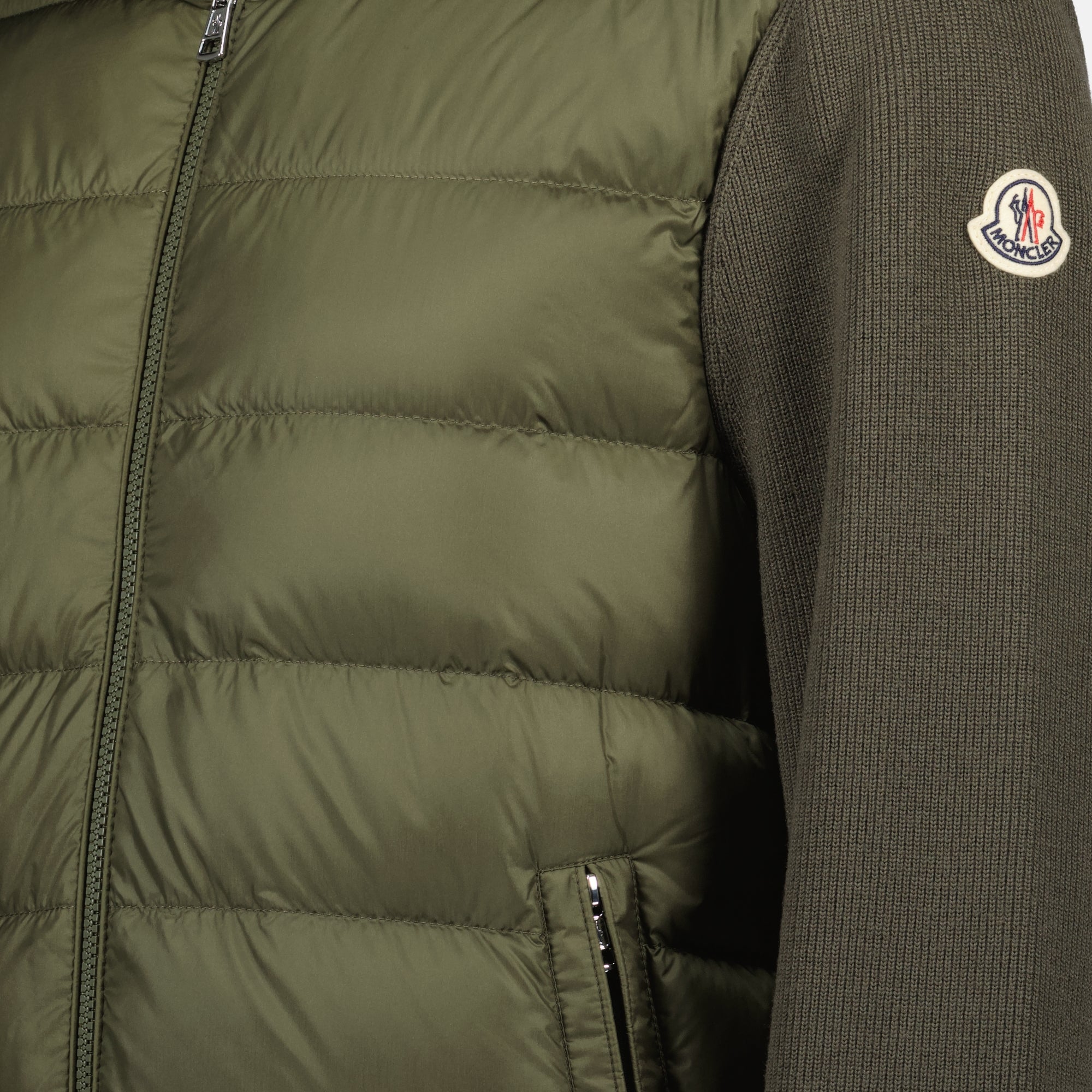 Vestes Zweifarbige Jacke Moncler Kaki Homme