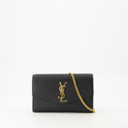 Bolsos bandolera Uptown Chain Pouch Saint Laurent Negro Femme