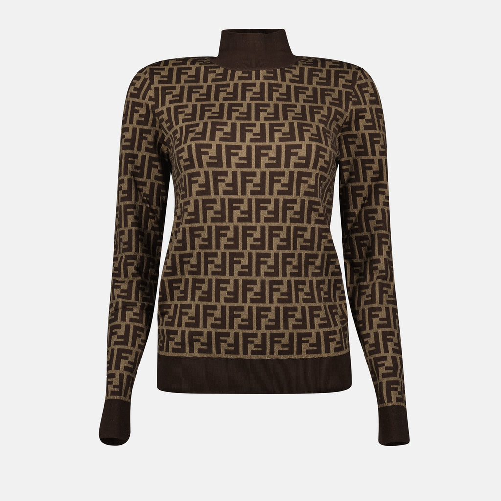 Maglieria Pullover FF Fendi Marrone Femme